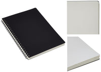 College Spiral Notebook, A5, Size 5.5x8.2 inches, Blank | Travel Writing Notebook, Journal, Notepad, Sketchbook | For Students, Office | Subject Diary | Pack of 3 (Black Cover)