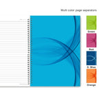 Luxor 6 Subject Spiral Premium Exercise Notebook, Single Ruled - (18cm x 24cm), 300 Pages