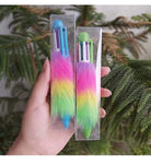 NOIee Combo of Unicorn Stationery Pens and Pencils Combo of 8+1 Unicorn Pen with Unicorn Transparent Big Pouch Stationery Combo for Kids Best Gift