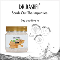 DR.RASHEL Almond Scrub For Face & Body (380 Ml) | All Skin |Cleanser Scrub For Deep Exfoliation | Dead Skin Remover Scrub | Tan Removal | Blackhead Remover Scrub