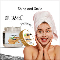 DR.RASHEL Almond Scrub For Face & Body (380 Ml) | All Skin |Cleanser Scrub For Deep Exfoliation | Dead Skin Remover Scrub | Tan Removal | Blackhead Remover Scrub