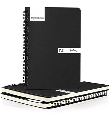College Spiral Notebook | A5 Size | 5.5" x 8.2" Blank Travel Writing Notebooks | 120 Pages Each | Ideal for Students, Office, Business, & Sketching | Set of 3