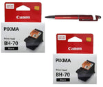 Canon Printer Head Black (Set of 2) BH 70 G5070 G6070 GM2070 with 3in1 Multi-Function Mobile Phone Stand Stylus Pen Anti-Metal Texture Rotating Ballpoint Pen