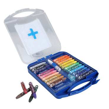 Doms 25 Shades Oil Pastels | Comes In Hard Plastic Case | Smooth Color Intermixing With Bright & Intense Colors | Free Pastel Holder, Sharpner & Scratching Tool Inside | Pack of 1