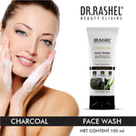 DR.RASHEL Face Wash Natural Extracts Charcoal Facewash Deep Cleansing & Helps Reduce Dirt and Oil Suitable For All Skin Types -Pack of 2(100 ML) Each