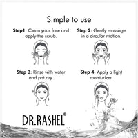DR.RASHEL Gold Gel Face & Body Scrub For Men and Women (380 Ml) | All Skin |Cleanser Scrub For Deep Exfoliation | Dead Skin Remover | Tan Removal | Blackhead Remover