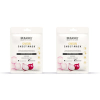 DR.RASHEL Onion Face Sheet Mask With Serum For Women and Men | All Skin Types | Soft and Healthy Skin | Deep Cleansing & Oil Control | Repairing & Nourishment | Soothing And Hydrating | Paraben Free | Pack Of 2 | 20 Grams Each