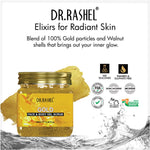 DR.RASHEL Gold Gel Face & Body Scrub For Men and Women (380 Ml) | All Skin |Cleanser Scrub For Deep Exfoliation | Dead Skin Remover | Tan Removal | Blackhead Remover