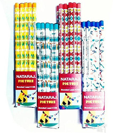 Nataraj Wooden Picture Pencils (Pack Of 50 Pencils 5 Sharpener Free)