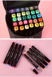 Risum Fine Marker Pen, Water Pen, Outline Marker Pens, Sketch Set, Drawing Materials, Acrylic Pen, Color Full Pen, Markers 48 Set, Paint Pens, Touch Cool Markers, Magic Pencil For Kids Black (24)
