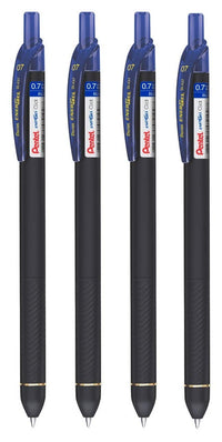 Pentel EnerGel Click Roller Gel Pen - Pack of 4 (BLUE PENS)
