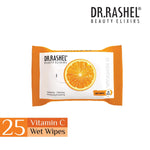 DR.Rashel Vitamin C Pack of 2 Face Wipes, Enriched with goodness of Vitamin C and Aloe Vera Extract | For Multi purpose use | Gives Refreshing and Glowing Skin.(25 pc x 2)
