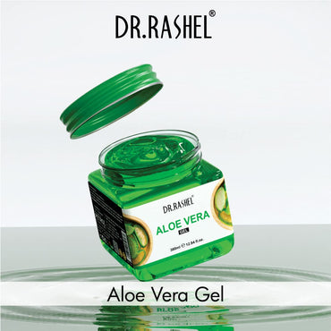 DR.RASHEL Aloe Vera Gel with natural Aloevera Extract for Men & Women for Moisturize and Sooth Glowing Skin with No Parabens, SLS, Silicones & Colour (380ml)
