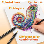 VIHM 12 Colors Rainbow Pencils for Kids Adults, Rainbow Colored Pencil Art Supplies for Girls Boys, Black Wood Multi Colored Pencils for Coloring Drawing Sketching, Pre-sharpened with Free Sharpener