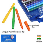Doms Sketch Max Jumbo Pen (5Mm Tip, 12 Shades) With Carry Case, Multicolor