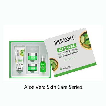 DR.Rashel Aloe Vera Skin Series Infused with the Goodness of Aloe Vera Extract & Vitamin E | Gently Cleanses & Boost Hydration | Facial Cleanser, Day Cream, Night Cream & Face Serum