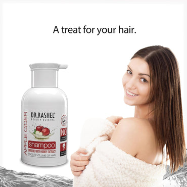 DR.Rashel Apple Cider Vinegar Shampoo for Men & Women | Promotes Healthy scalp | Suitable for Dry & Frizzy Hair 250 ML