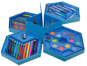 plutofit 46 Pieces Colour Art Set of Colouring Pencils,Crayons, Water Colours, Sketch Pens