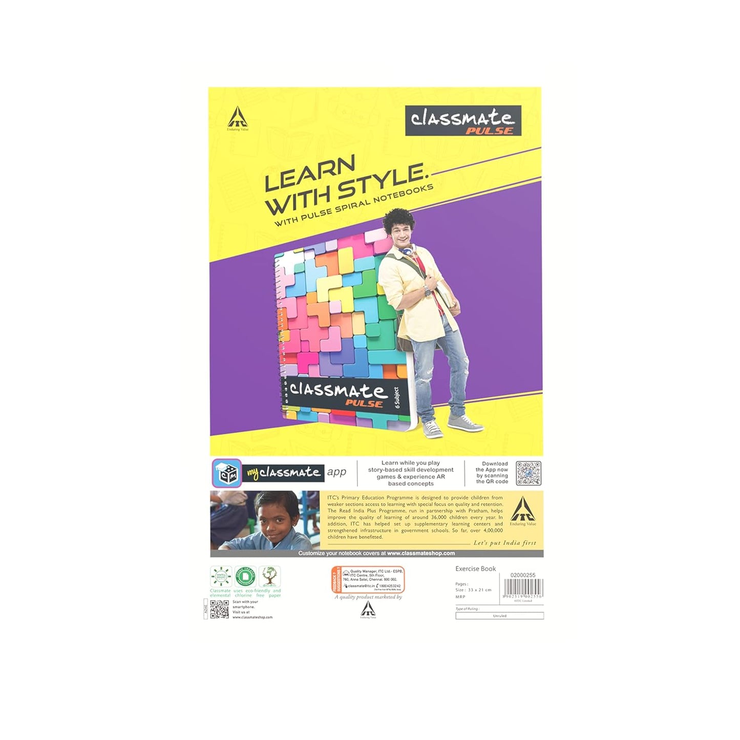 Classmate Long Book - Unruled, 160 Pages, 330 mm x 210 mm - Pack Of 2