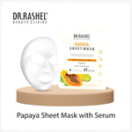 DR.RASHEL Papaya Face Sheet Mask With Serum For Women and Men | All Skin Types | Soft and Healthy Skin | Deep Cleansing & Oil Control | Repairing & Nourishment | Soothing And Hydrating | Paraben Free | Pack Of 2 | 20 Grams Each