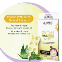 DR.Rashel Nose Pore Strips For Pore Cleansing | Deep Cleansing Nose Strips For Instant And Painless Blackheads Removal | Deep Purifying Blackhead Remover Strips for Nose | 10 PCS (De-Tan)