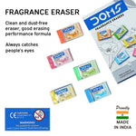Doms Non-Toxic Fragrance Erasers Set | for Clean & Clear Erasing | Stationery Gift Item for Kids & Students | Playful Body Colors | Pack of 20 Pieces