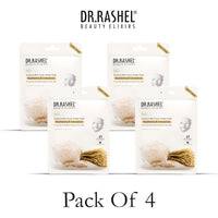 DR.RASHEL Rice Face Sheet Mask With Serum For Women and Men | All Skin Types | Soft and Healthy Skin | Deep Cleansing & Oil Control | Repairing & Nourishment | Soothing And Hydrating | Paraben Free | Pack Of 4 | 20 Grams Each