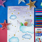 Doms 28 Shades Erasable Plastic Crayons Round Tin Box | Smooth & Even Shading | Bright & Playful Colors | Free Sharpner Inside | Non-Toxic & Safe For Childrens | Pack of 1