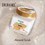 DR.RASHEL Almond Scrub For Face & Body (380 Ml) | All Skin |Cleanser Scrub For Deep Exfoliation | Dead Skin Remover Scrub | Tan Removal | Blackhead Remover Scrub