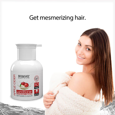 DR.Rashel Apple Cider Vinegar Conditioner Enriched with Goodness of Apple Cider vinegar & Honey Extract | Neutralize hair damage | Promotes Dry, Frizzy, Strong & Tangle Free Hair For Men Women 200 ML