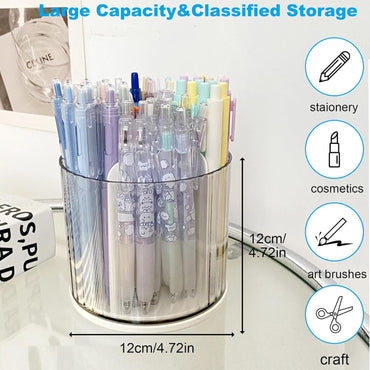 HOME CUBE 1 Pc Rotating Pen pencil Holder with 6 Slot Desk Organizers for Office Supplies Stationery Pens Staplers Clips office Home