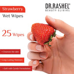 DR.RASHEL Strawberry Pack of 2 Face Wipes Enriched with goodness of Strawberry and Aloe Vera Extract | For Multi purpose use | Gives Refreshing and Glowing Skin.(25 pc x 2)