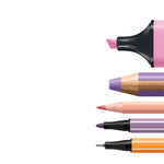 STABILO Art Creative Set Pastel - Pack of 50 - Highlighters, Multi-Talent Pens, Watercolour Colouring Pencils, Fineliner & Premium Felt Tip Pens
