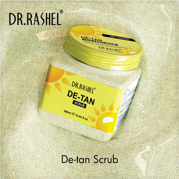 DR.RASHEL De-Tan Scrub For Face & Body (380 Ml) | Revitalizing Tan Removal Scrub | Cleanser Scrub For Deep Exfoliation | Dead Skin Remover Scrub | Blackhead Remover Scrub | Skin Brightening Lightening