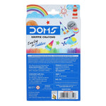 Doms 6 Shades Grippie Crayons Box Pack | Easy Grip For Toddlers | Bright & Intense Colors | Non Toxic Colouring Range, Safe For Children | Pack of 1