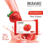 DR.RASHEL Strawberry Pack of 2 Face Wipes Enriched with goodness of Strawberry and Aloe Vera Extract | For Multi purpose use | Gives Refreshing and Glowing Skin.(25 pc x 2)