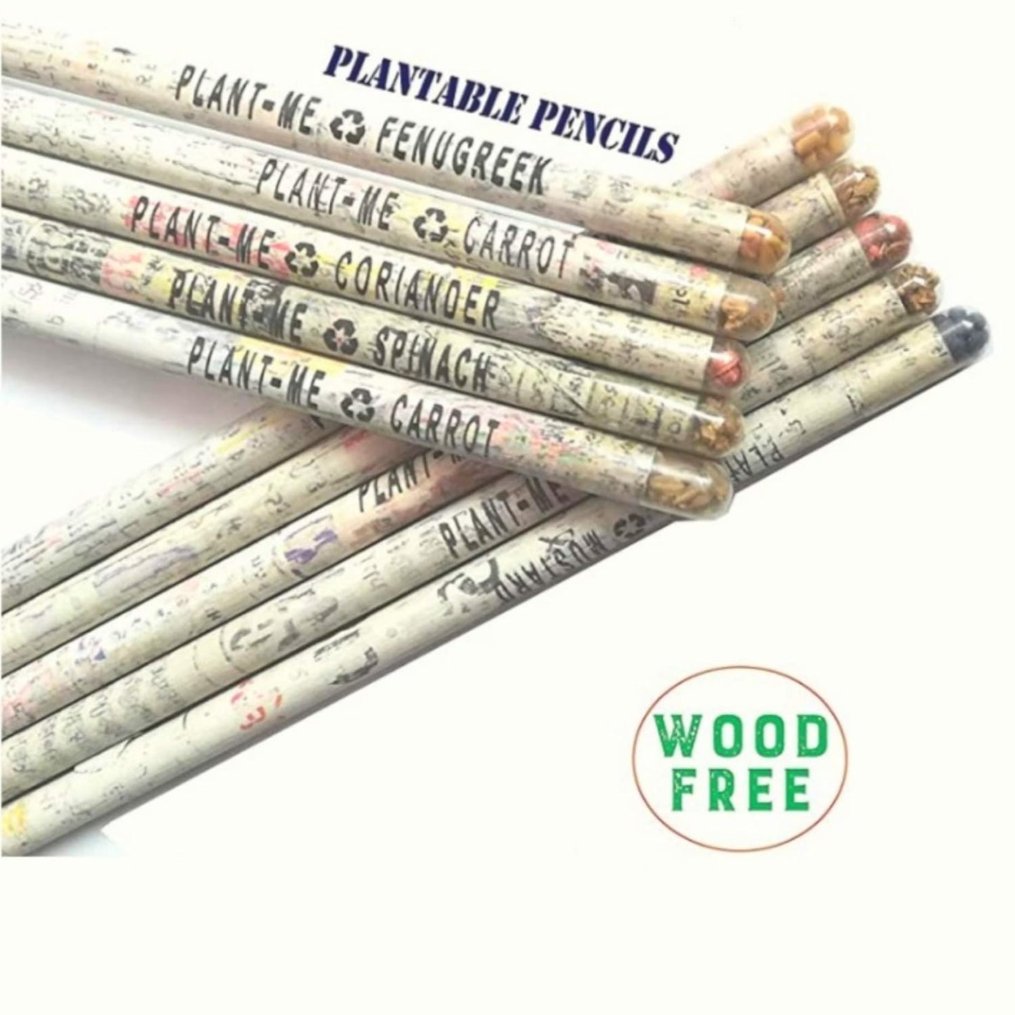 Phutri Crafts Eco Friendly Plantable Seed Black Pencils(50 Units)| 2B Extra Dark Pencil | Jumbo Super Saver Box Of 50 Pencils