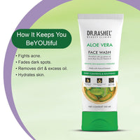 DR.RASHEL Aloe Vera Face Wash Enriched with Goodness of Pure Aloe Vera & Vitamin C with No Parabens, SLS, Silicones & Colour (100 ml)