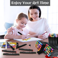 Risum Fine Marker Pen, Water Pen, Outline Marker Pens, Sketch Set, Drawing Materials, Acrylic Pen, Color Full Pen, Markers 48 Set, Paint Pens, Touch Cool Markers, Magic Pencil For Kids Black (24)