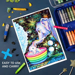 Doms 25 Shades Oil Pastels | Comes In Hard Plastic Case | Smooth Color Intermixing With Bright & Intense Colors | Free Pastel Holder, Sharpner & Scratching Tool Inside | Pack of 1