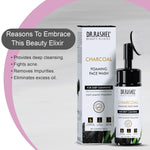 Dr.Rashel Charcoal Foaming Face Wash For Deep Cleansing With Licorice Extract & Menthol Crystals For Fight Against Pollutant (150 ml)