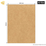 Lakeer 300 GSM A3 Kraft/Craft Paper Craft Liner Sheet for DIY Craft (Brown Color) Phato Sheet - Pack of 10