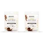 DR.RASHEL Coffee Face Sheet Mask With Serum For Women and Men | All Skin Types | Soft and Healthy Skin | Deep Cleansing & Oil Control | Repairing & Nourishment | Soothing And Hydrating | Paraben Free | Pack Of 2 | 20 Grams Each