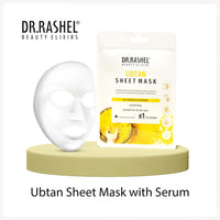 DR.RASHEL Ubtan Face Sheet Mask With Serum For Women and Men | All Skin Types | Soft and Healthy Skin | Deep Cleansing & Oil Control | Repairing & Nourishment | Soothing And Hydrating | Paraben Free | Pack Of 2 | 20 Grams Each
