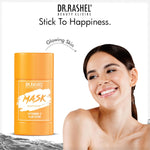 DR.RASHEL Vitamin C Clay Stick Mask For Women & Men Reduce Dark Spots & Wrinkles For Glowing And Brightening Skin Paraben Free Suitable For All Skin Oily To Normal – 40 Grams