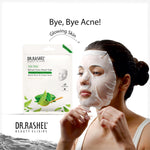 DR.RASHEL Tea Tree Face Sheet Mask With Serum For Women and Men | All Skin Types | Soft and Healthy Skin | Deep Cleansing & Oil Control | Repairing & Nourishment | Soothing And Hydrating | Paraben Free | Pack Of 4 | 20 Grams Each