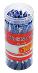 ello Technotip Ball Pen | Blue Ball Pens | Jar of 25 Units | Ball Pens for Students | Ball Point Pen Set | Writing Pens for School and Office Use Pens