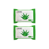 DR.Rashel Aloe Vera Pack of 2 Face Wipes, Enriched with goodness of Glycerin and Aloe Vera Extract | For Multi purpose use | Gives Refreshing and Glowing Skin.(25 pc x 2)