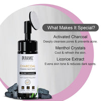 Dr.Rashel Charcoal Foaming Face Wash For Deep Cleansing With Licorice Extract & Menthol Crystals For Fight Against Pollutant (150 ml)