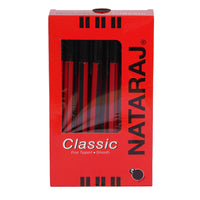 NATARAJ Classic Ball Pen-Black| Comfortable Grip | Non-fading ink | Smooth Writing | Smudge Resistant | Fun Writing | Black Pen
